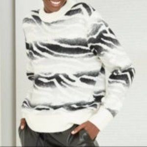 Oversized crew neck sweater - Zebra / Size L